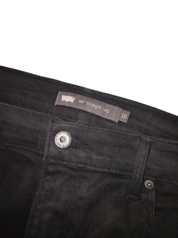 Levi's 505 Straight Leg Black Jeans W32 L29