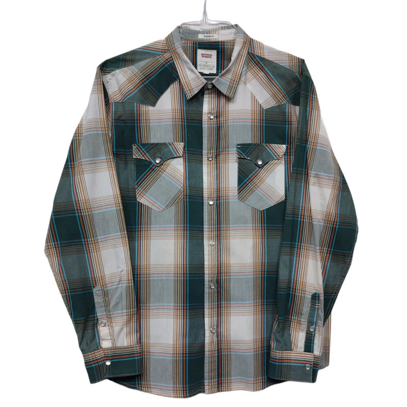 Levi's Standard Fit Long Sleeve Checked Shirt - XL