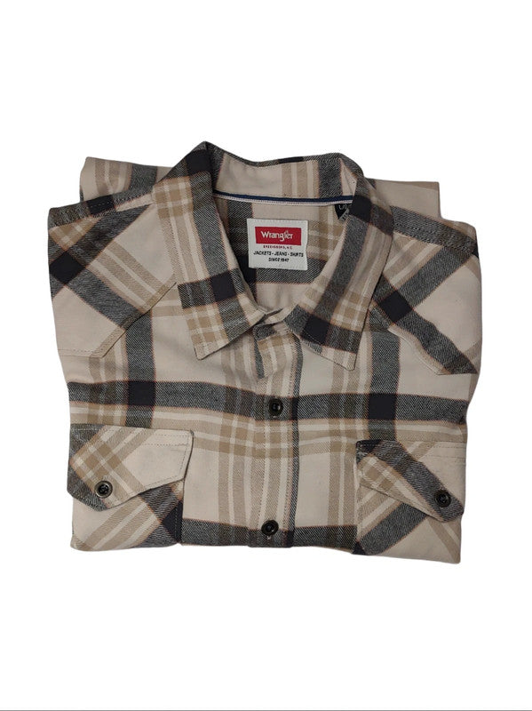 Vintage Wrangler Checked Long Sleeve Shirt - Large