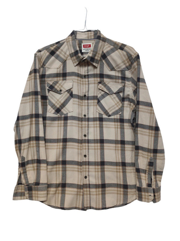 Vintage Wrangler Checked Long Sleeve Shirt - Large