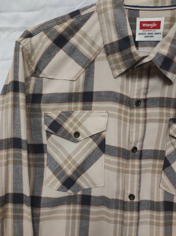 Vintage Wrangler Checked Long Sleeve Shirt - Large