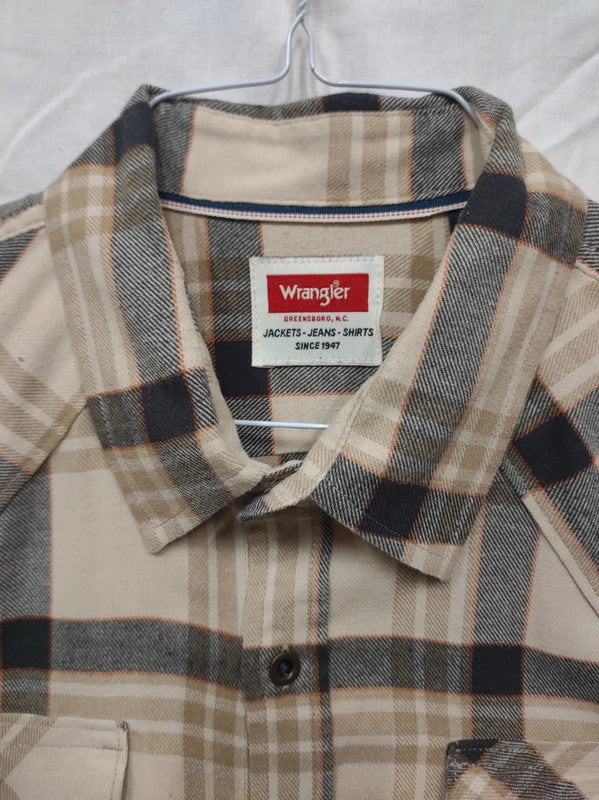 Vintage Wrangler Checked Long Sleeve Shirt - Large