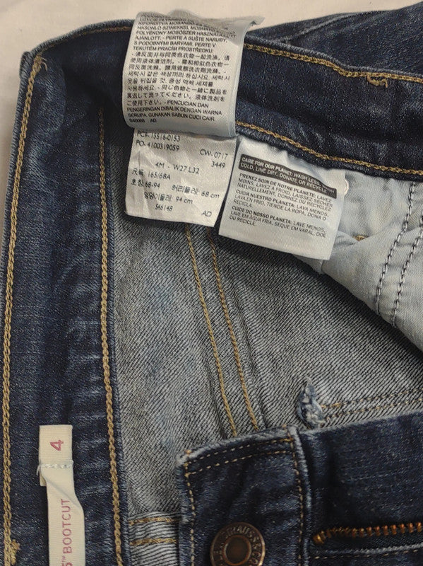 Vintage Levi's 515 Bootcut Dark Blue Jeans W27 L32