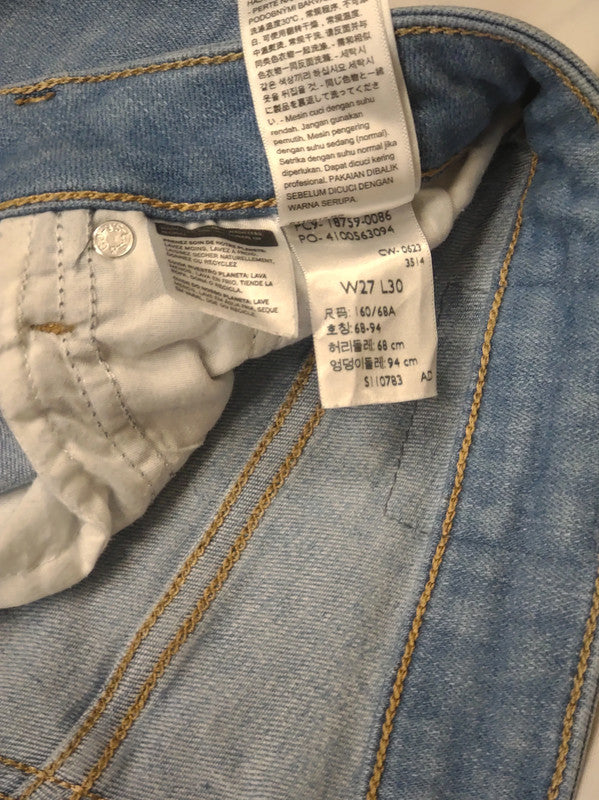 Vintage Levi's Women's 725 High Rise Boot Cut Light Blue Jeans W27 L30