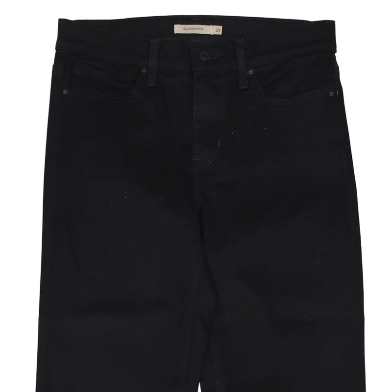 Vintage Levi's Slimming Boot Cut Black Jeans W29 L32 UK 10